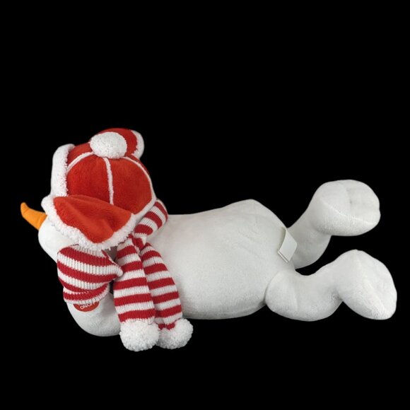 CRACKER BARREL -- Stuffed Dog, Musical, Wearing Ear Flap Hat, Red/White, In-Box - Picture 3 of 9